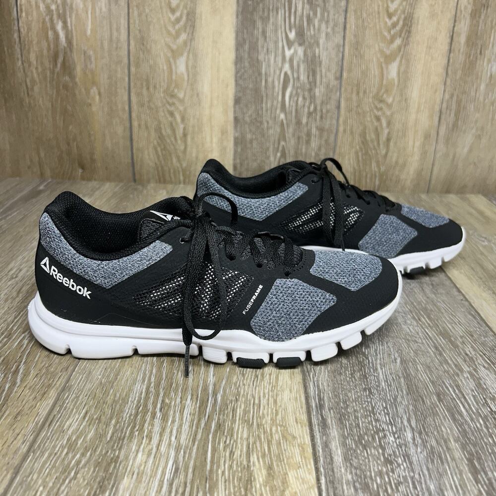 Reebok Fuse Frame Memory Tech Women’s US Size 7.5 Black Gray Sneaker Shoes
